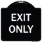 Signmission Designer Series Sign-Exit Only, Black & White Heavy-Gauge Aluminum, 18" H, 18" L, BW-1818-9976 A-DES-BW-1818-9976 - alternate 1